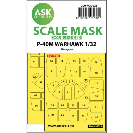 1/32 P-40M Warhawk Double-sided Paint Maskings for Hasegawa/Hobby2000