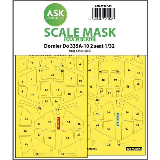 1/32 Dornier Do 335A-10 2-seater Double-sided Masking for HK Models