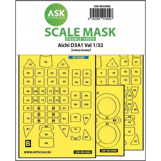 1/32 Aichi D3A1 Val Double-sided Express Self-adhesive Mask for Infinity #3206