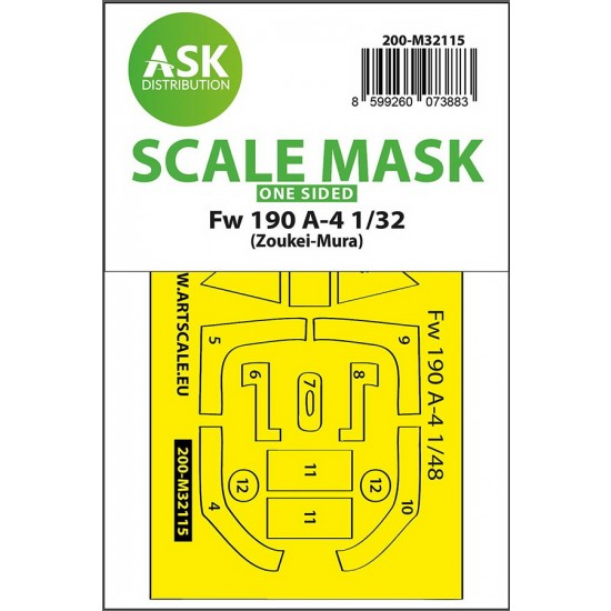 1/32 Fw 190A-4 One-sided Express-fit Mask for Zoukei-Mura