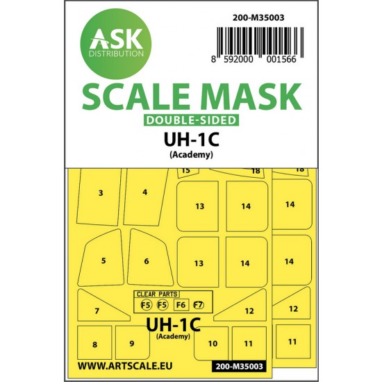 1/35 UH-1C Double-sided Paint Masking for Academy