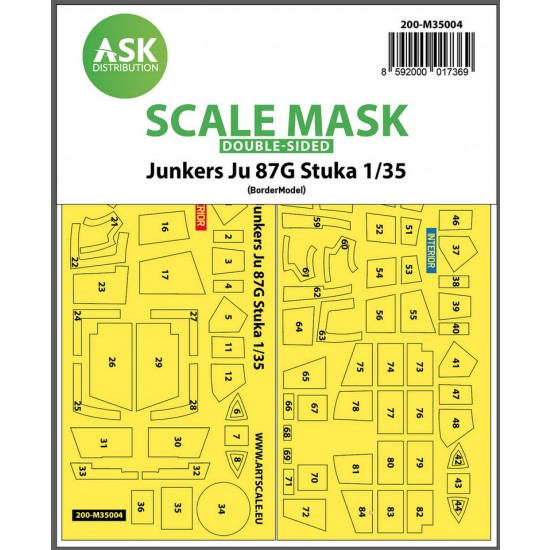 1/35 Junkers Ju 87G Stuka Double-sided Paint Masking for Border Model
