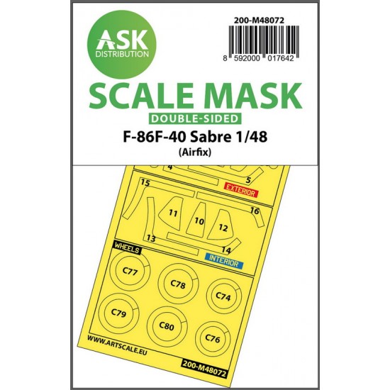 1/48 F-86F-40 Sabre Double-sided Masking for Airfix kits