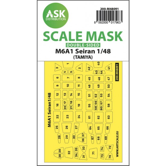 1/48 M6A1 Seiran Double-sided Masking self-adhesive pre-cutted for Tamiya kits