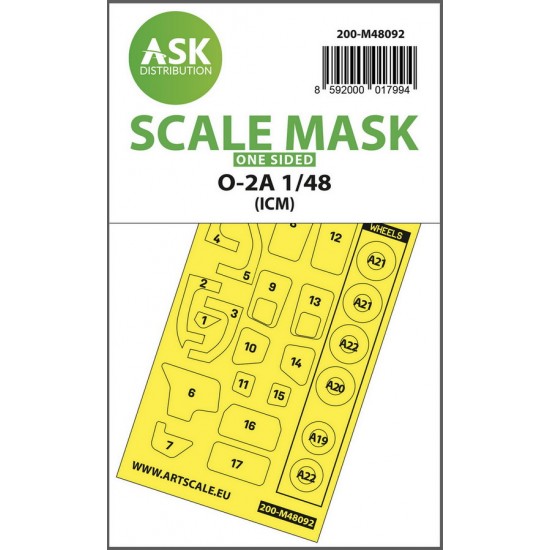 1/48 O-2A One-sided Masking self-adhesive pre-cutted for ICM kits