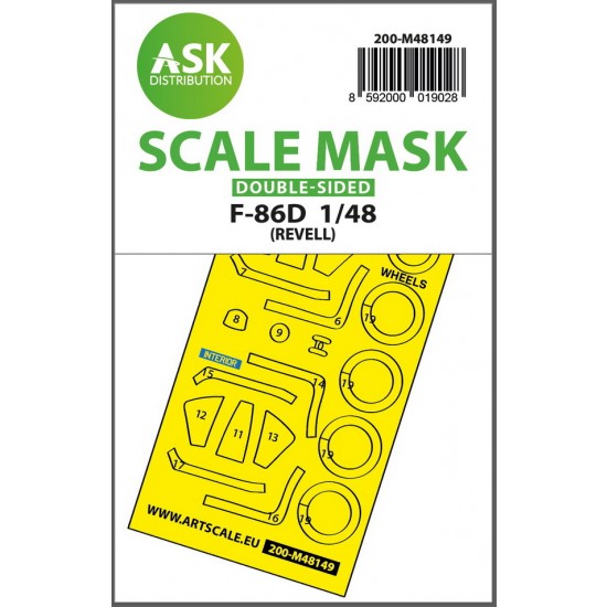 1/48 F-86D Sabre Double-sided Express Fit Mask for Revell kits