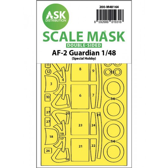 1/48 AF-2 Guardian double-sided fit express Mask for Special Hobby kits