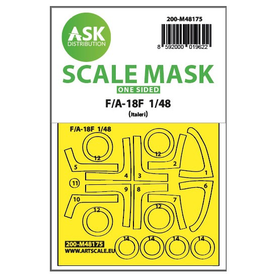 1/48 F/A-18F One-Sided Express Fit Mask for Italeri