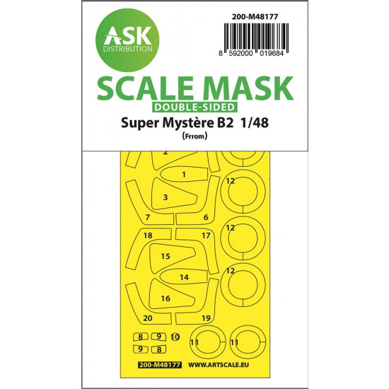 1/48 Super Mystere B2 Double-Sided Express Fit Mask for Frrom/Special Hobby