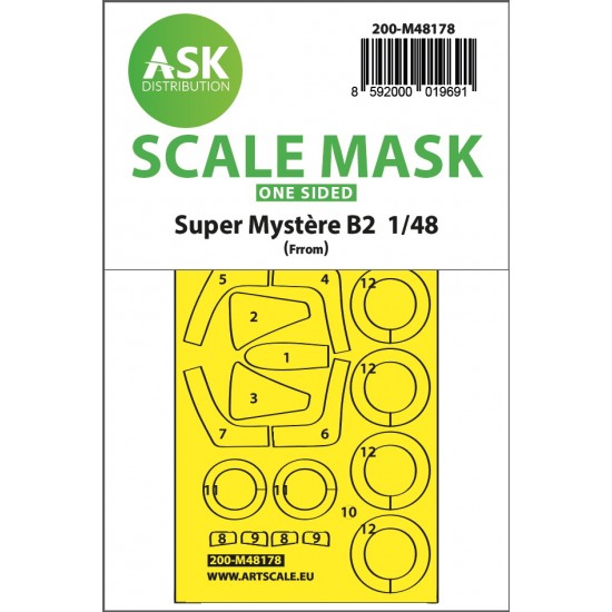 1/48 Super Mystere B2 One-Sided Express Fit Mask for Frrom/Special Hobby