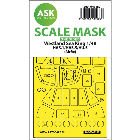 1/48 Westland Sea King Has.1/Has.5/Hu.5 One-Sided Express Fit Mask for Airfix