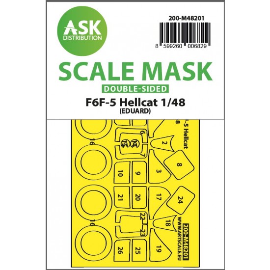 1/48 F6F-5 Hellcat Double-sided Express Fit Mask for Eduard kit