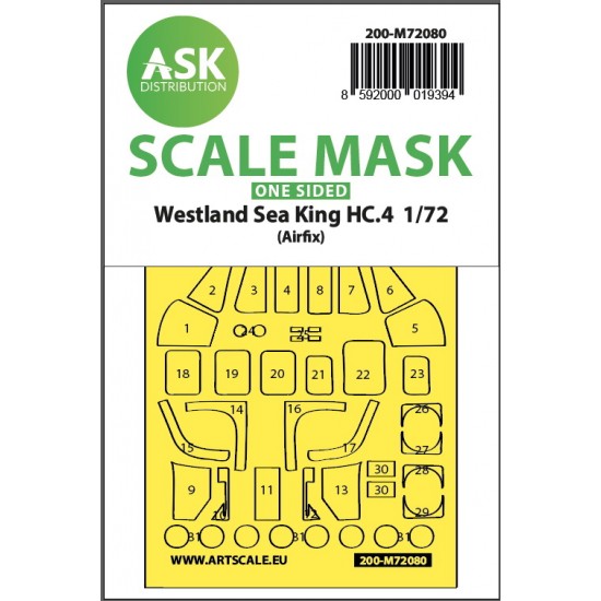 1/72 Westland Sea King HC.4 one-sided express fit Mask for Airfix kits