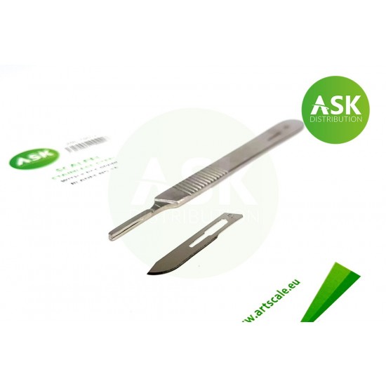 Scalpel Stainless Steel with 3 Spare Blades no.10