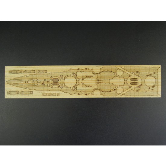 1/700 Japanese Aircraft Battleship Ise Wooden Deck set for Hasegawa 119 kit