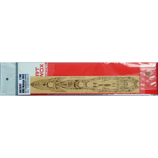 1/700 HMS Malaya 1943 Wooden Deck Set for Trumpeter kit #05799