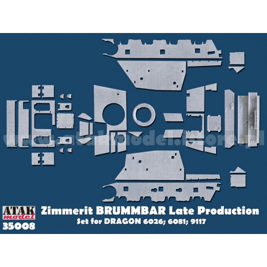1/35 Zimmerit for SdKfz.166 Brummbar (for DRAGON kit)