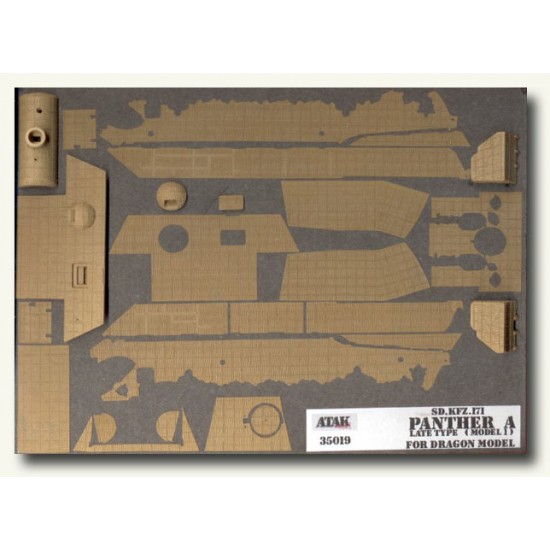 1/35 Zimmerit for SdKfz.171 Panther A [Late](for DRAGON kit) Model1