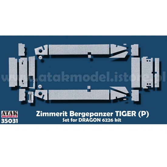 1/35 Zimmerit for Bergepanzer Tiger (P) (for DRAGON #6226)
