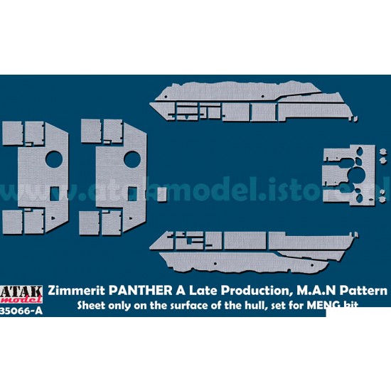 1/35 Panther A M.A.N Pattern #2 Hull Parts Zimmerit set for Meng kits