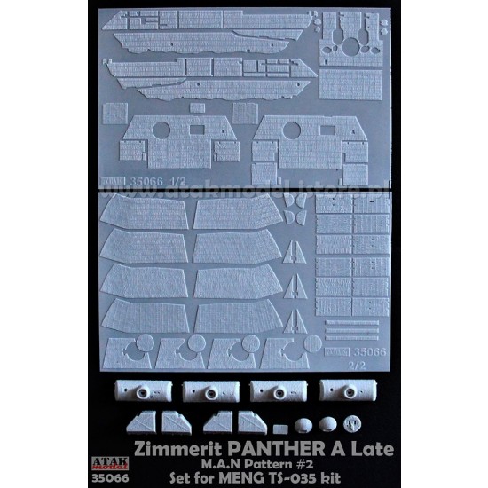 1/35 Panther A M.A.N Pattern #2 Zimmerit set for Meng #TS035 kits