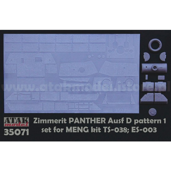 1/35 Panther D Pattern #1 Zimmerit set for Meng TS038/ES003 kits