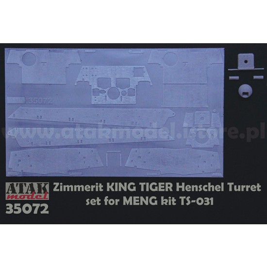 1/35 King Tiger Henschel Turret Zimmerit set for Meng #TS031 kits