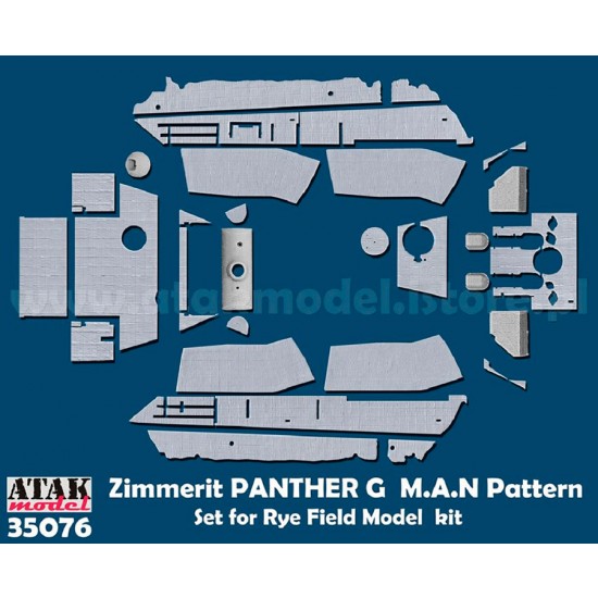 1/35 Panther G MAN Pattern Zimmerit set for Rye Field Model kits
