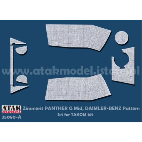 1/35 Panther G Mid, Daimler-Benz Pattern Zimmerit set for Takom kits