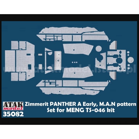 1/35 Panther A Early Production MAN pattern Zimmerit set for MENG-TS046