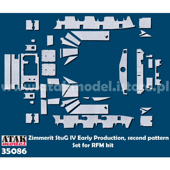 1/35 StuG IV Early Production Nibelungen Pattern Zimmerit set for Rye Field Model