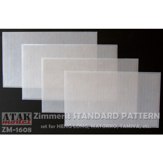 1/16 Zimmerit Standard Pattern Sheet (24cm x 13.7cm, 4pcs)