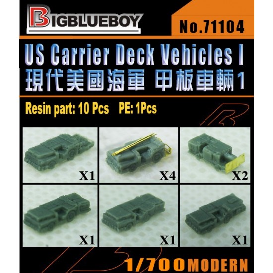 1/700 US Carrier Deck Vehicles I (6 types, 10 sets)