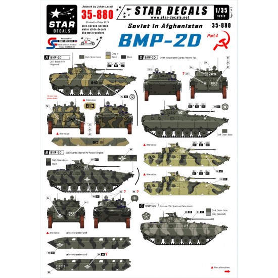1/35 Decals for Soviet in Afghanistan Part 4: BMP-2D in Afghanistan