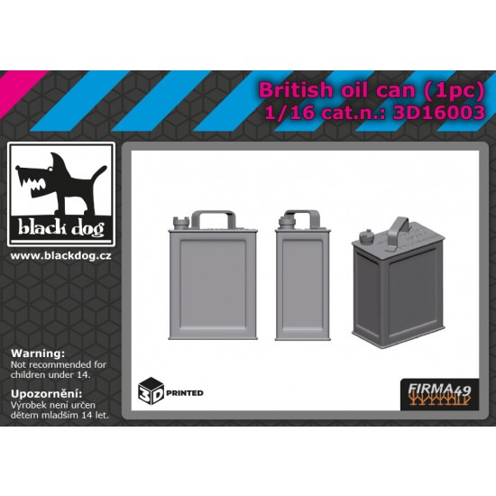 1/16 British Oil Can (1pc)