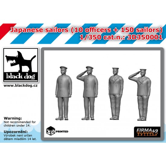 1/350 Japanese Sailors (10 officers and 150 sailors)