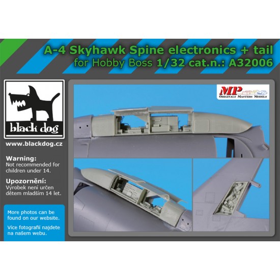 1/32 Douglas A-4 Skyhawk Spine Electronic & Tail for HobbyBoss kits