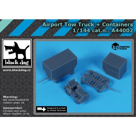 1/144 Airport Tow Truck and Containers