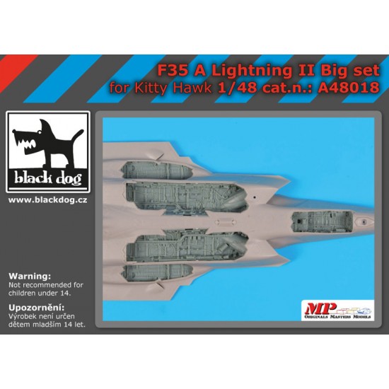 1/48 F-35A Lightning II Big Detail Set for Kitty Hawk kits
