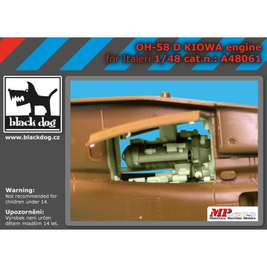 1/48 Bell OH-58 D Kiowa Engine for Italeri kits