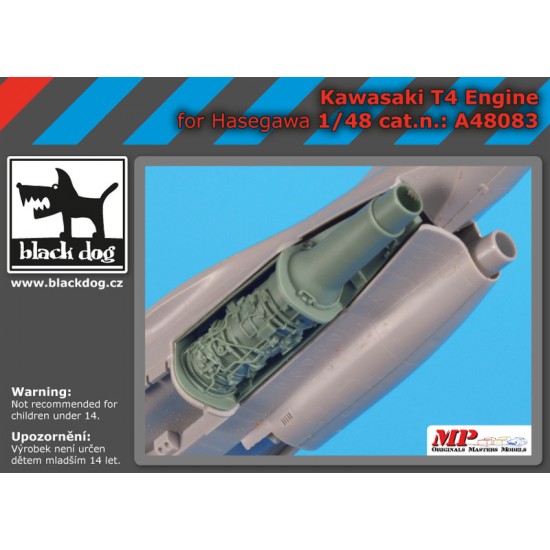 1/48 Kawasaki T-4 Engine for Hasegawa kits