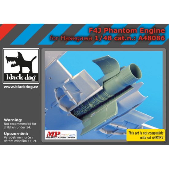 1/48 McDonnell Douglas F-4J Phantom II Engine for Hasegawa kits