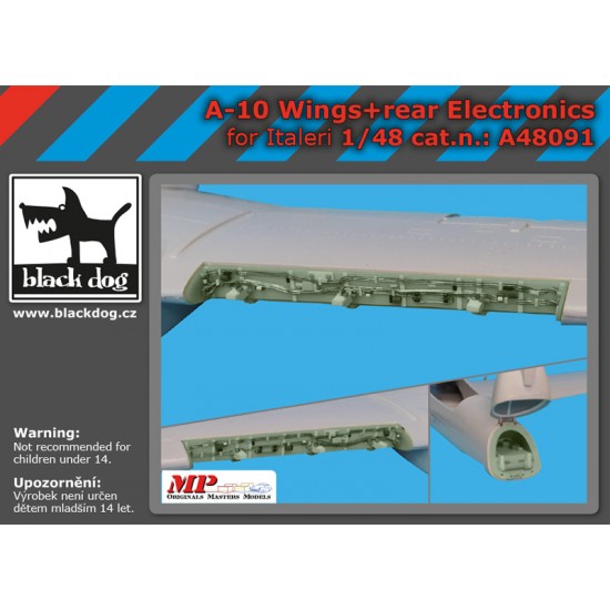 1/48 Fairchild Republic A-10 Thunderbolt II Wings & Rear Electronics for Italeri
