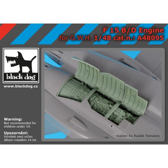 1/48 McDonnell Douglas F-15 B/D Eagle Engine Set for Great Wall Hobby kits