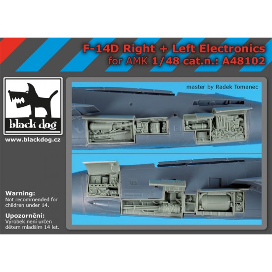 1/48 Grumman F-14D Tomcat Left & Right Electronics for AMK kits