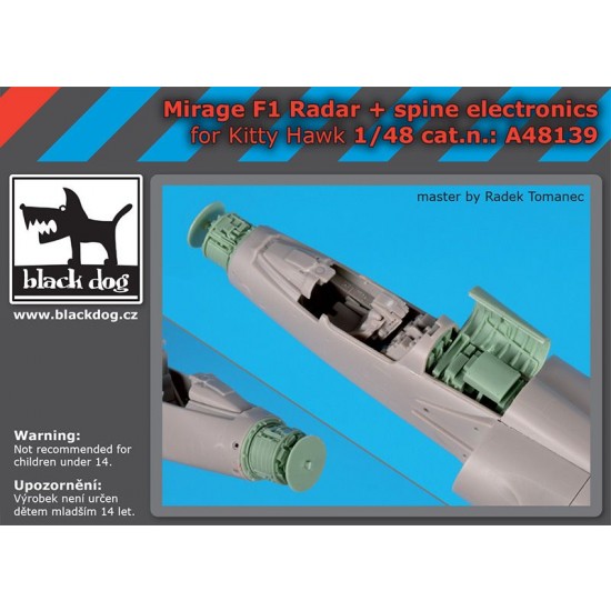 1/48 Dassault Mirage F1 Radar & Spine Electronic for KittyHawk kits