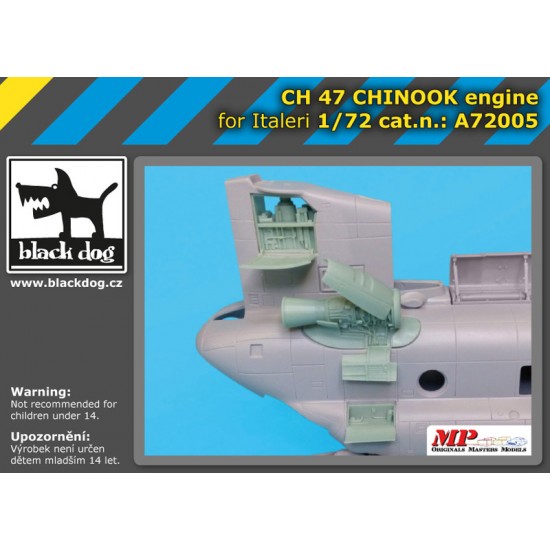 1/72 CH-47 Chinook Engine for Italeri kits