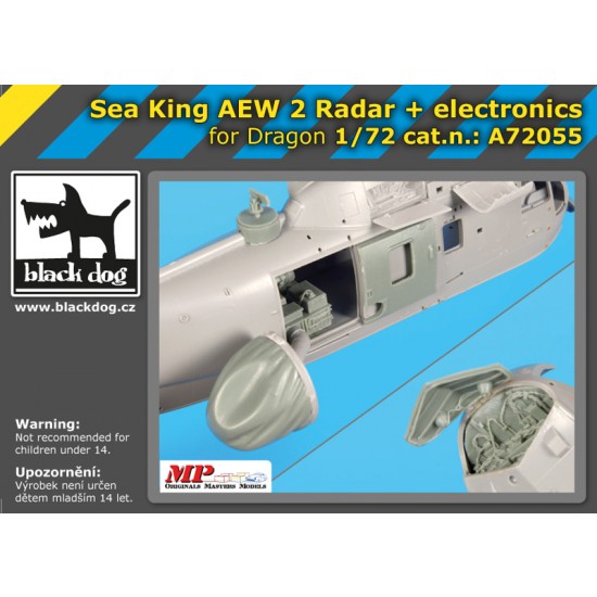1/72 Sea King AEW 2 Helicopter Radar & Electronics for Dragon kits
