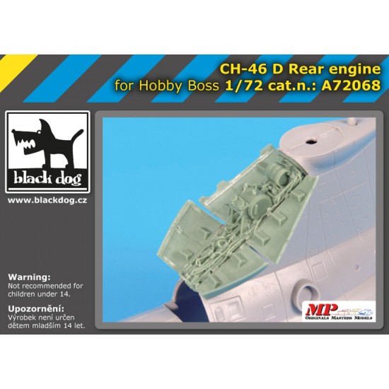 1/72 Boeing Vertol CH-46 D Rear Engine for Hobby Boss kits