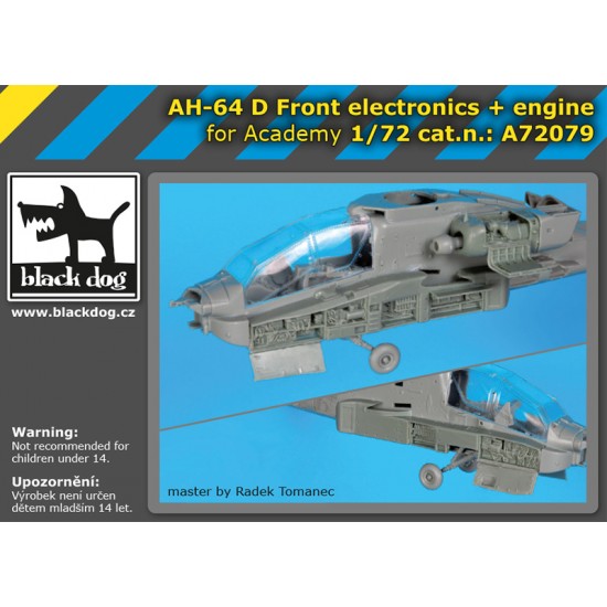 1/72 Boeing AH-64 D Apache Front Electronics & Engine for Academy kits